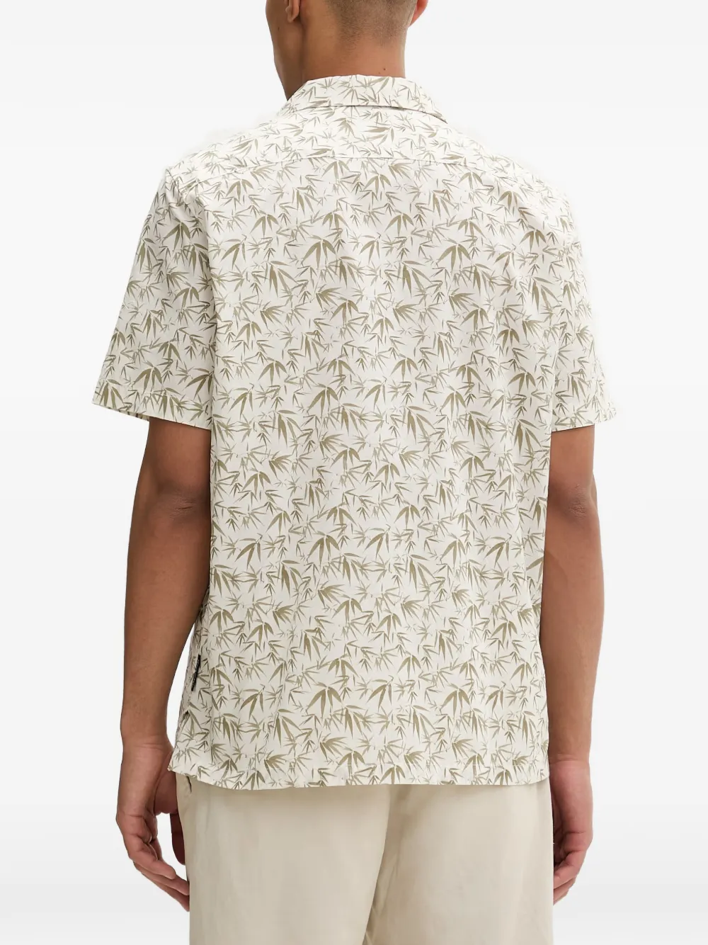 Marc O'Polo Overhemd met korte mouwen en print Beige
