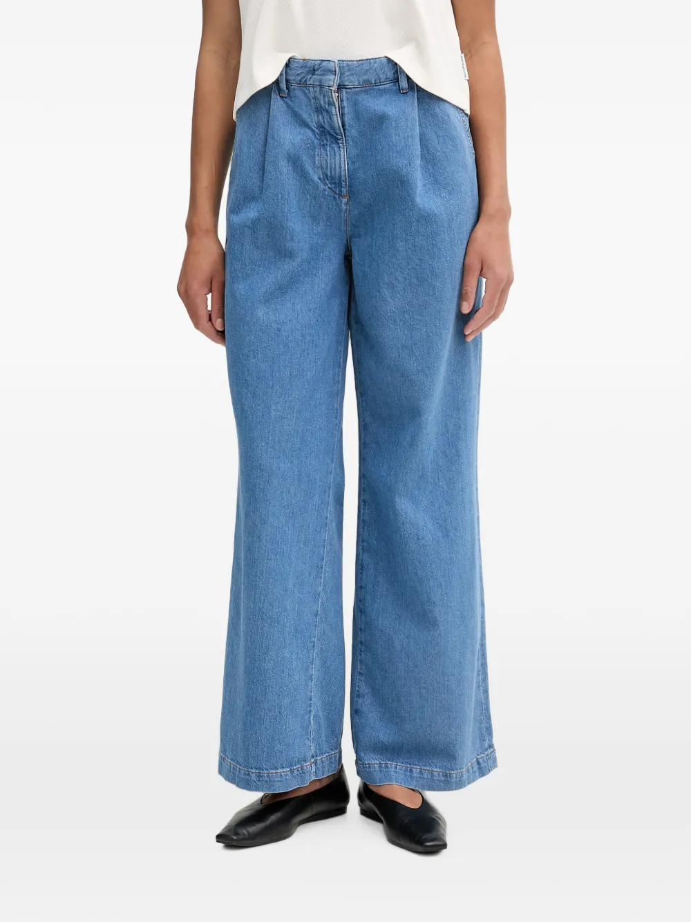 Marc O'Polo pleated wide-leg jeans - Blu