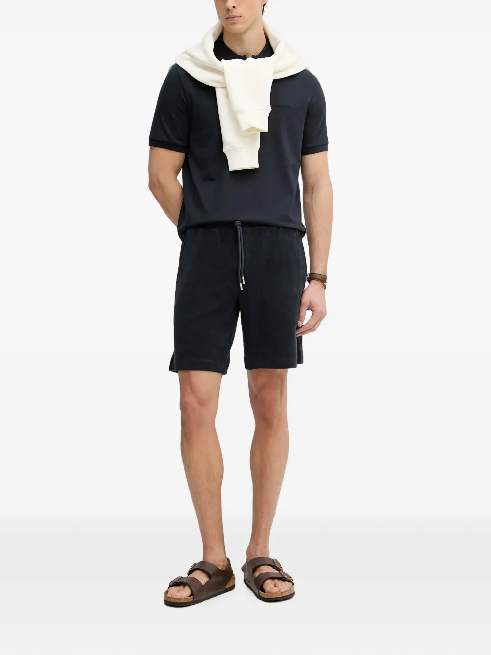 Marc O'Polo Shorts met geborduurd logo Blauw