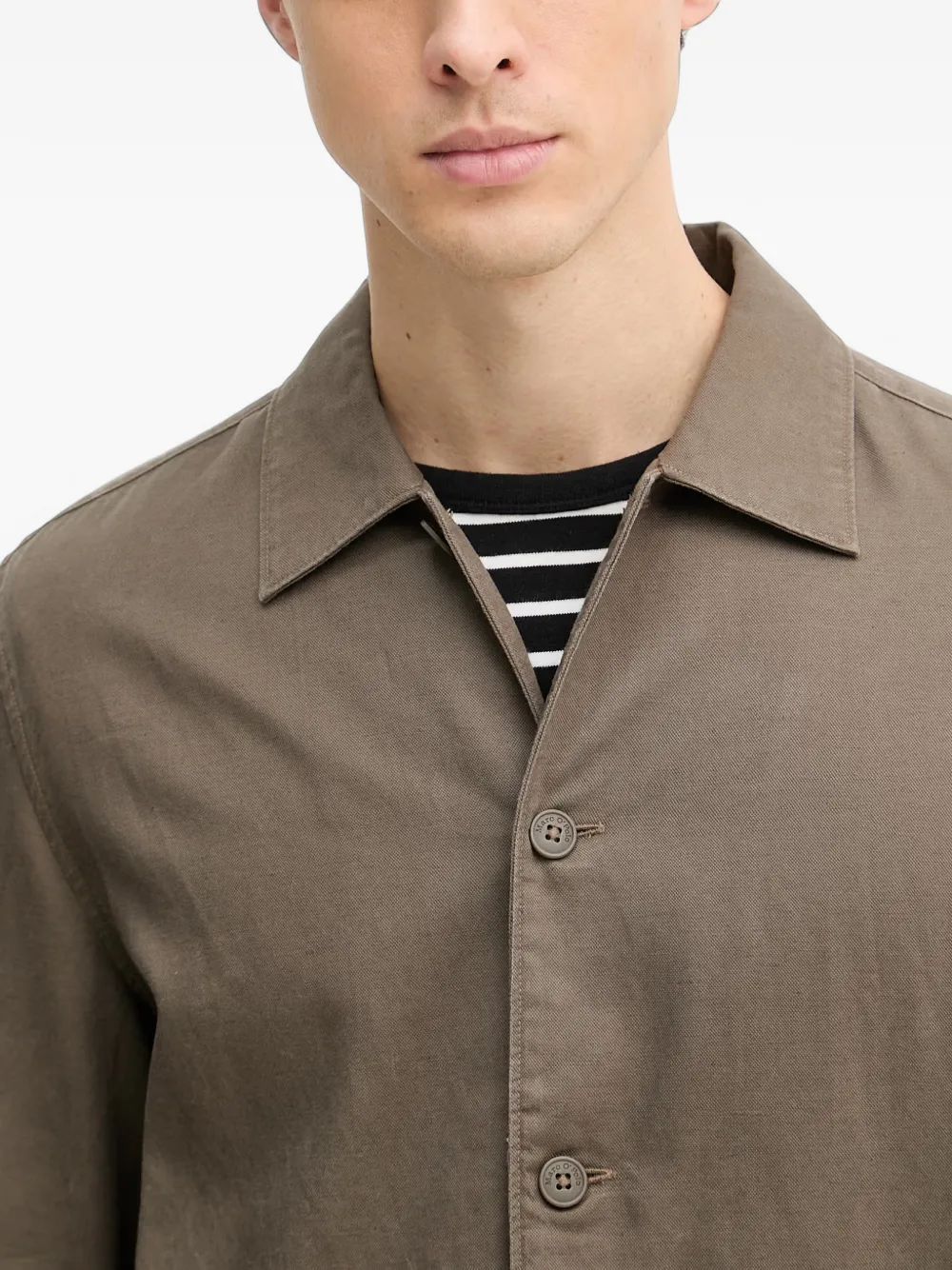 Marc O'Polo Button-up shirtjack Bruin