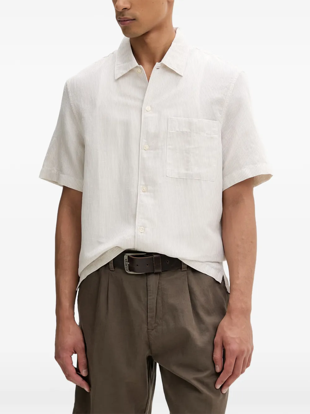 Marc O'Polo vertical-stripe short-sleeve shirt
