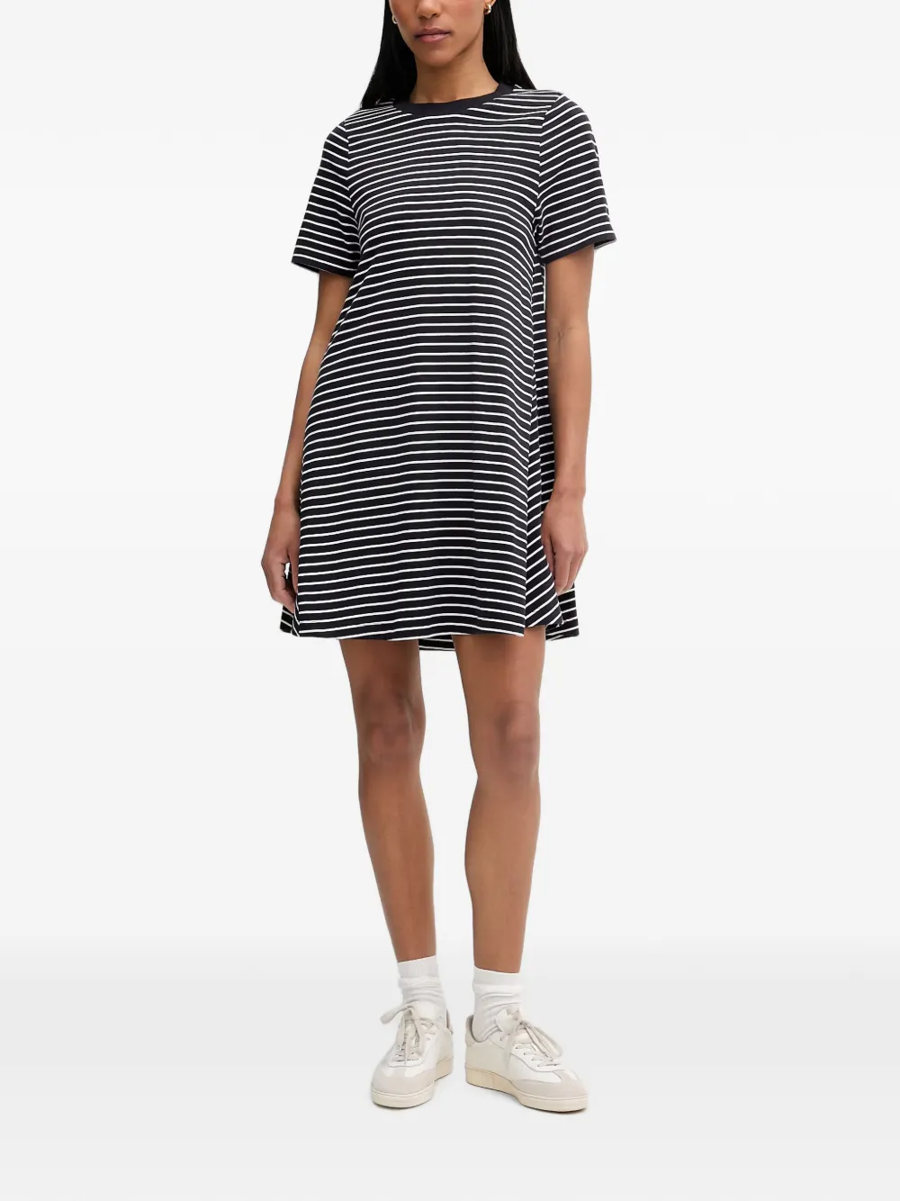 Marc O'Polo Gestreepte mini-jurk Zwart