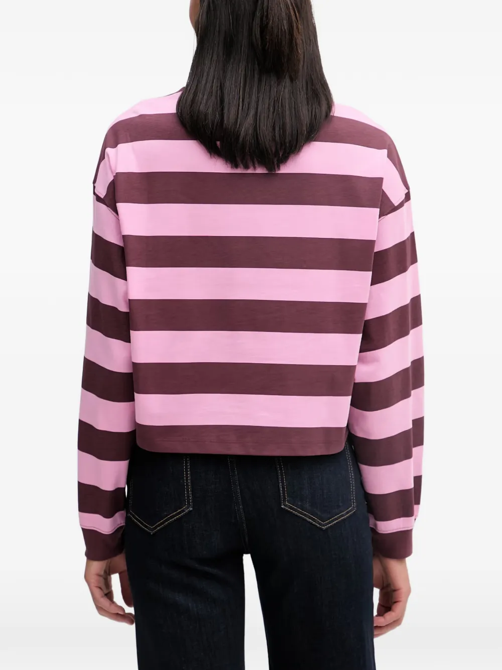 Marc O'Polo striped long-sleeve T-shirt Roze