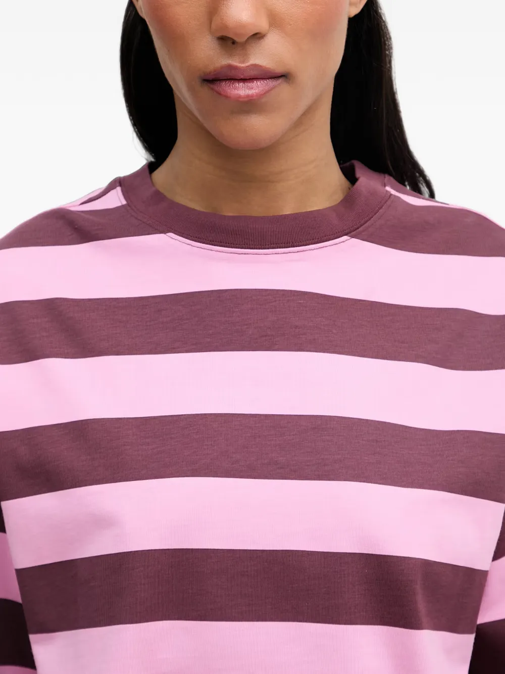 Marc O'Polo striped long-sleeve T-shirt Roze