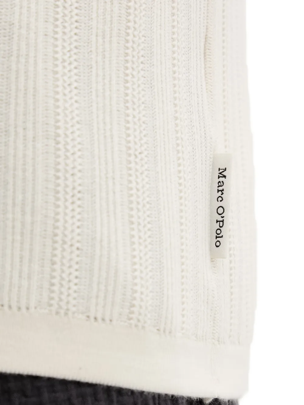 Marc O'Polo Ribgebreid T-shirt Beige