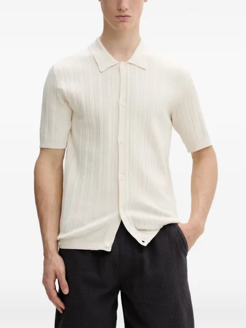 Marc O'Polo ribbed-knit short-sleeve shirt