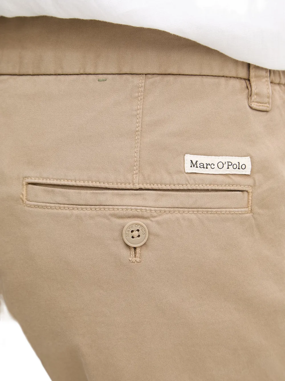 Marc O'Polo Shorts met logopatch Beige