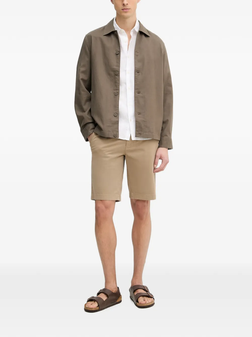 Marc O'Polo Shorts met logopatch Beige