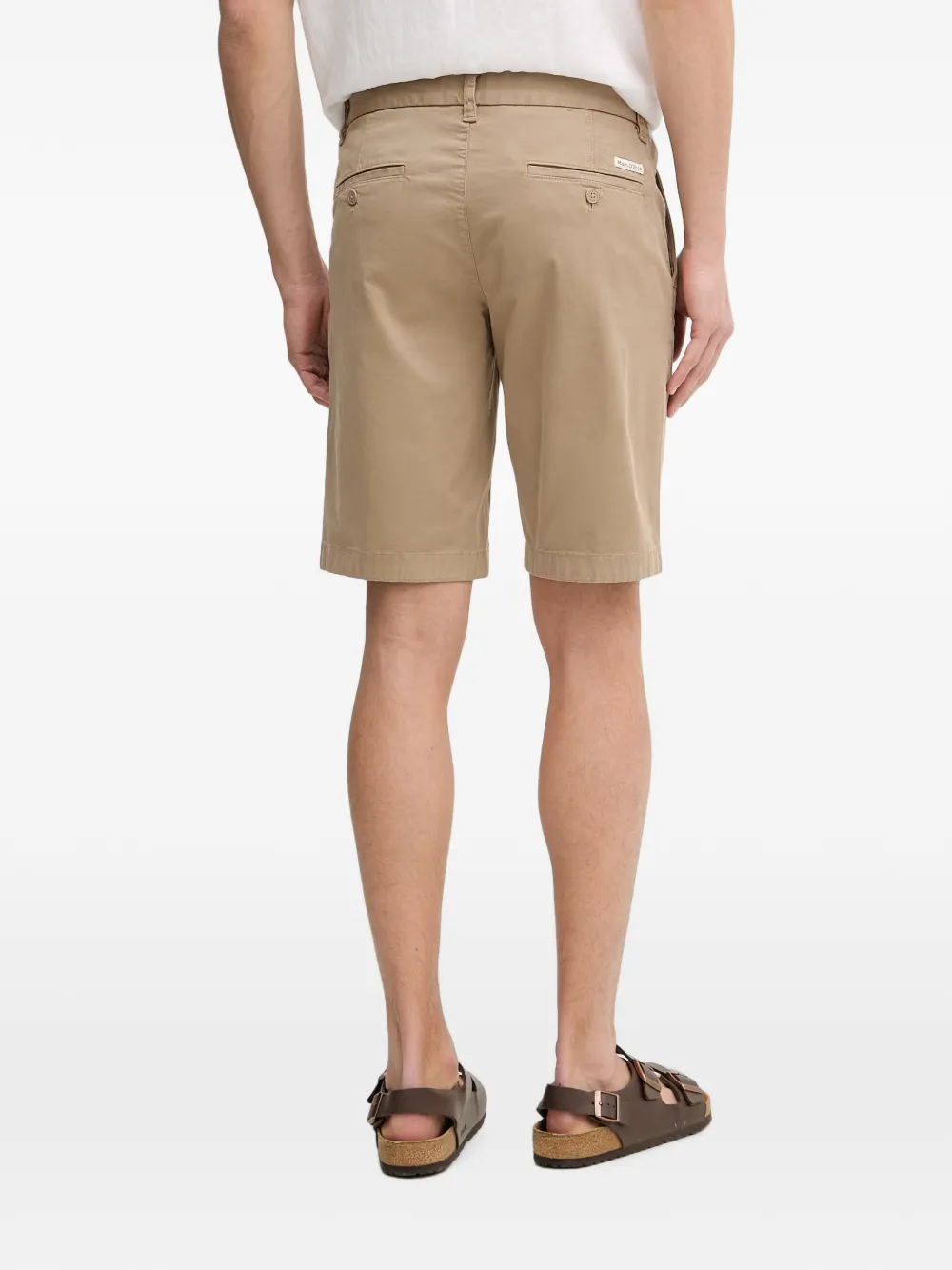 Marc O'Polo Shorts met logopatch Beige