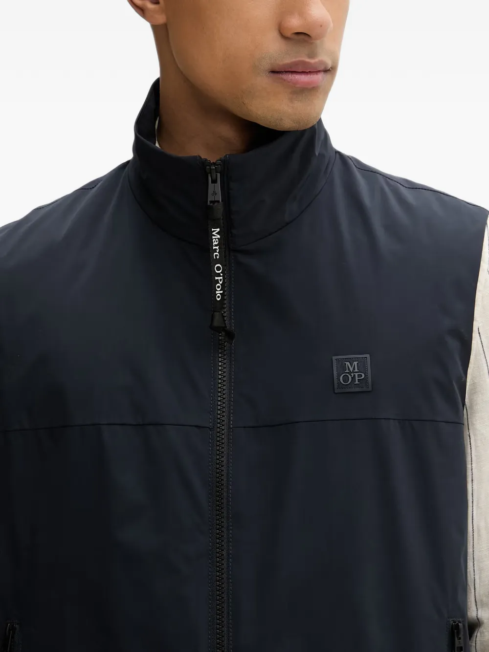 Marc O'Polo Bodywarmer met logopatch Blauw