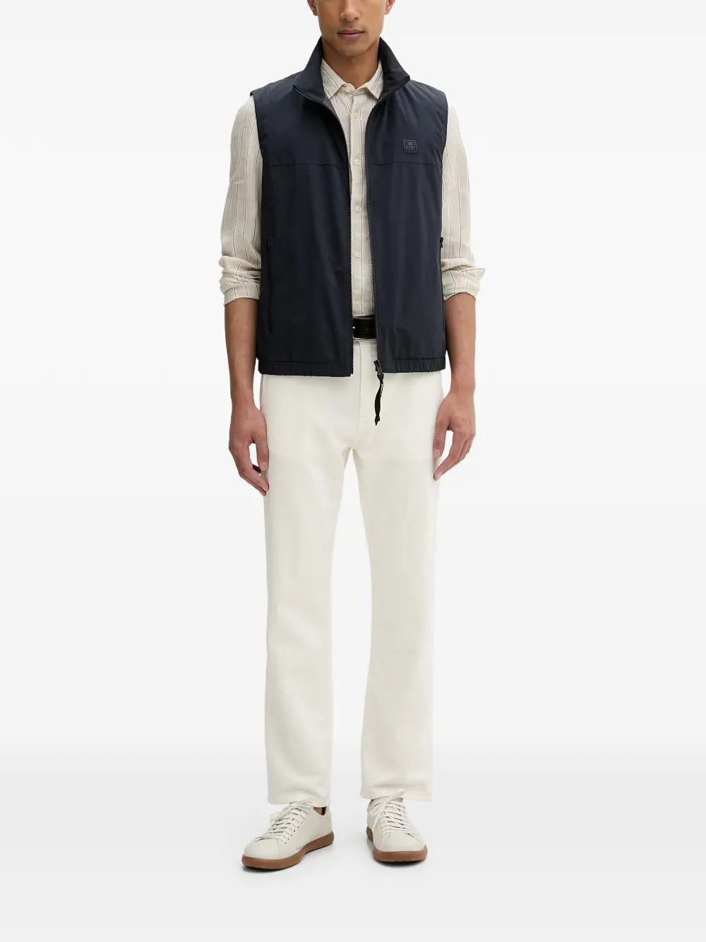 Marc O'Polo Bodywarmer met logopatch Blauw