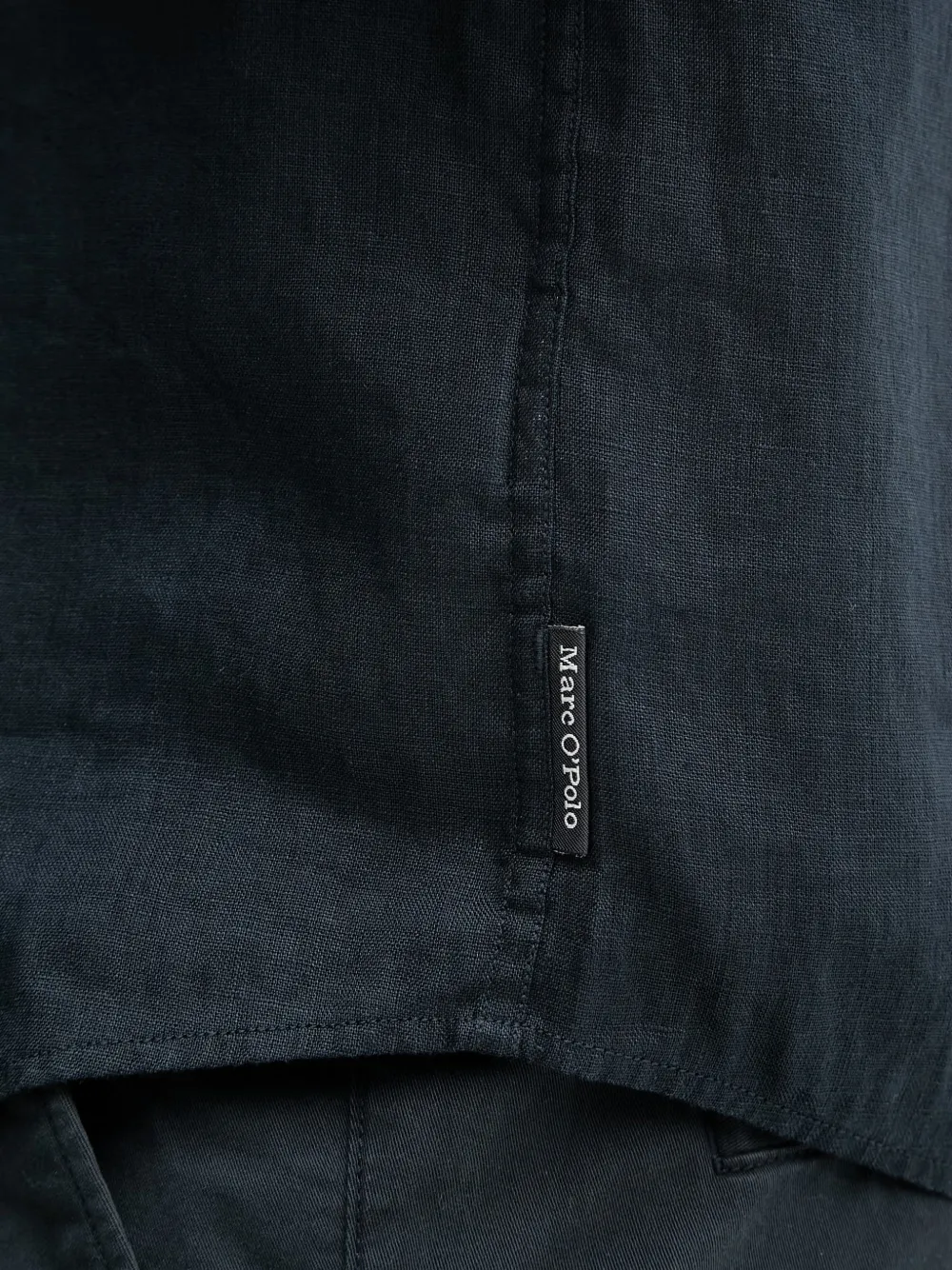 Marc O'Polo short-sleeve chest-pocket shirt Blauw