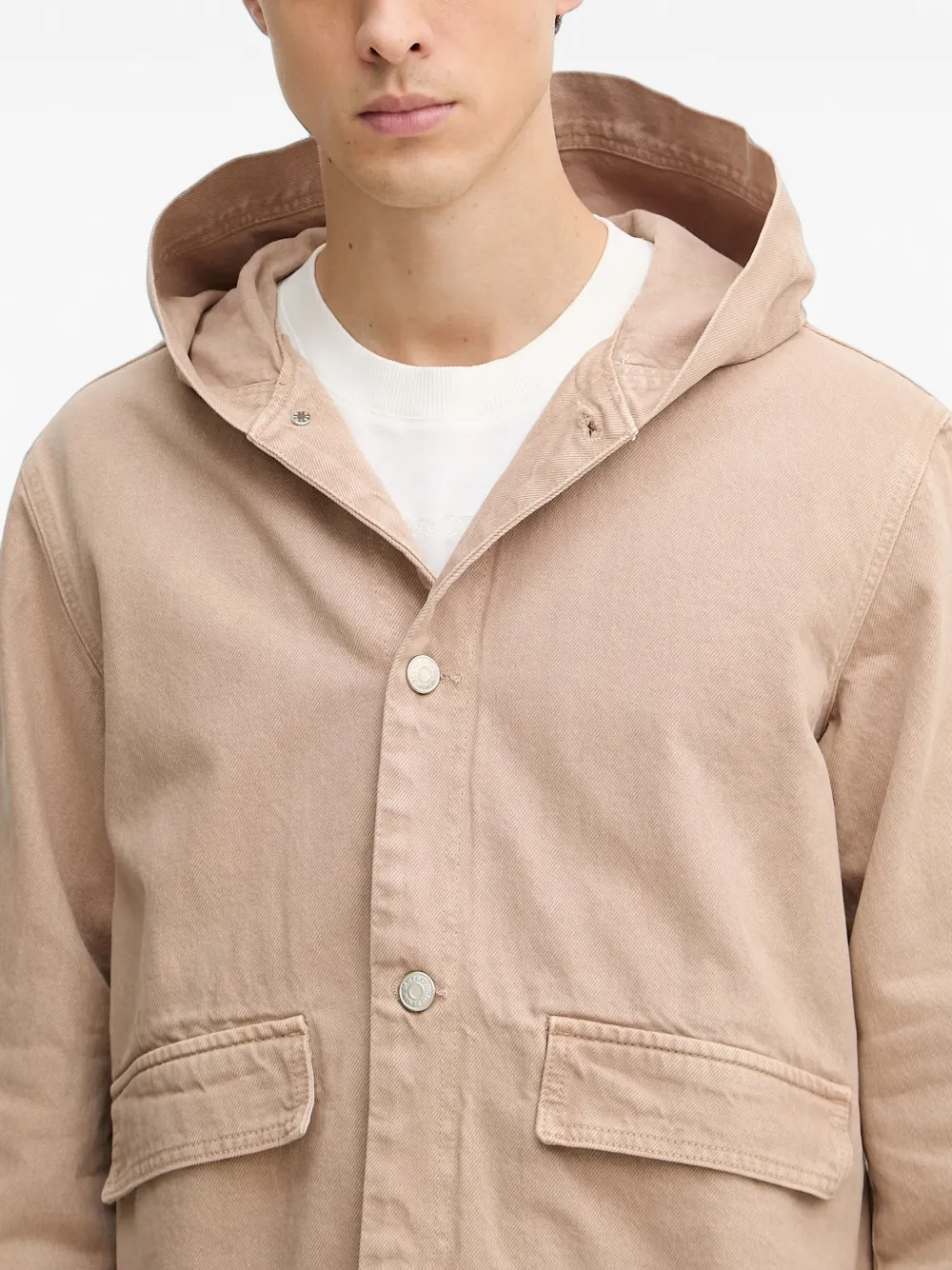 Marc O'Polo hooded denim jacket Beige