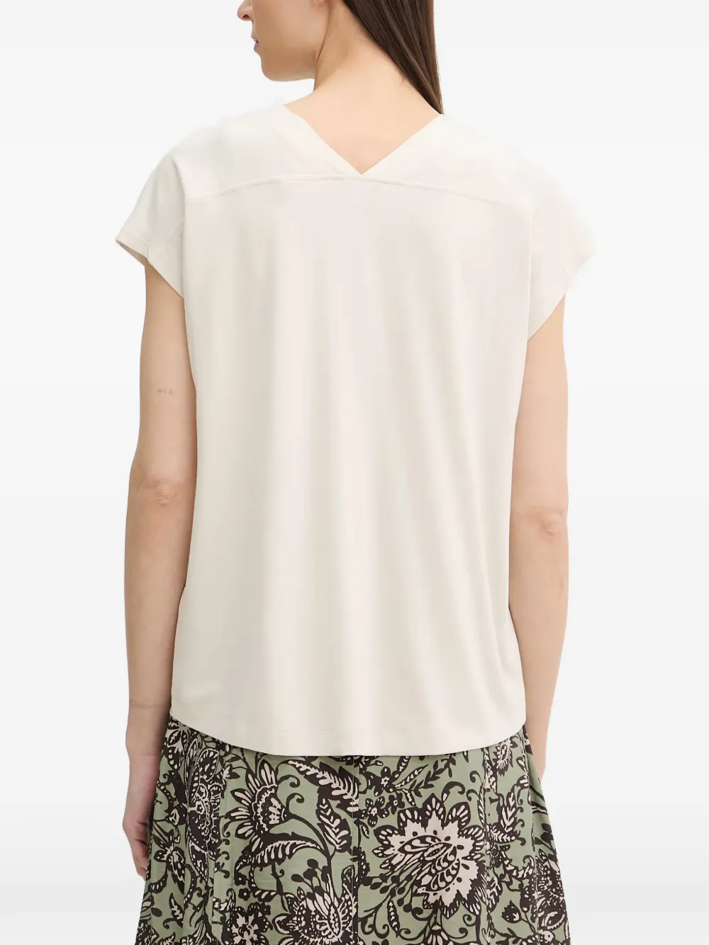 Marc O'Polo T-shirt met kapmouwen Beige