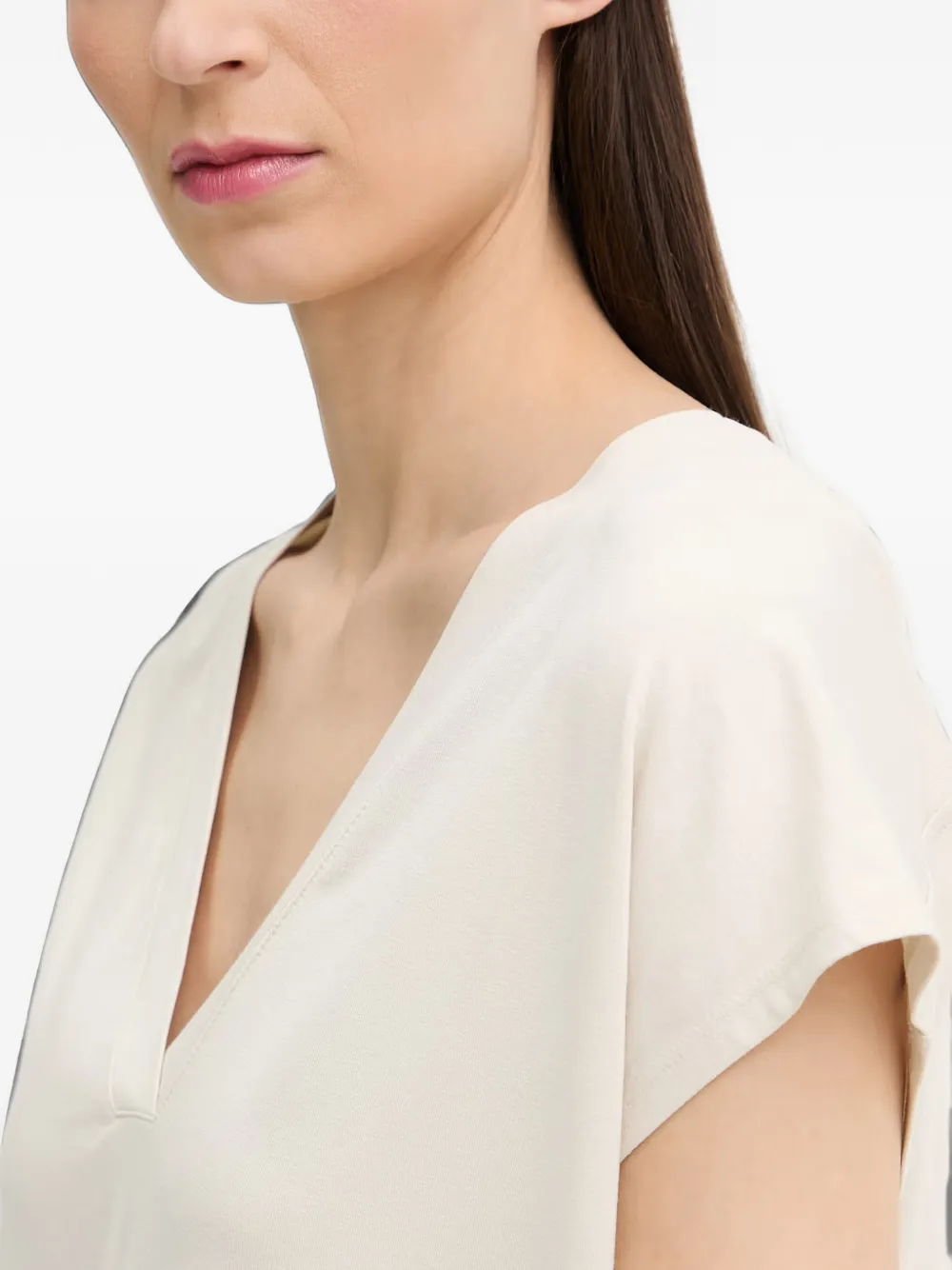 Marc O'Polo T-shirt met kapmouwen Beige