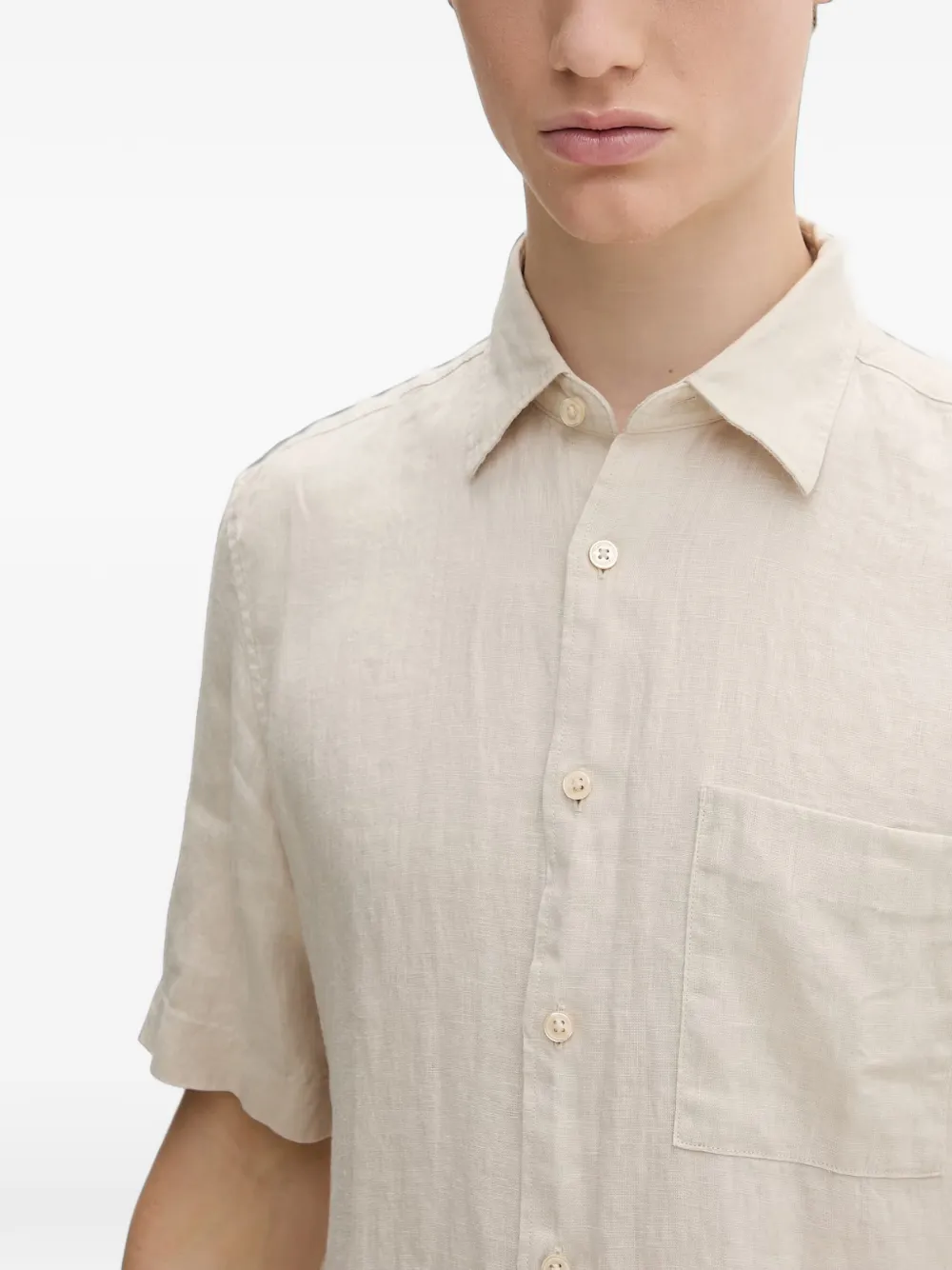 Marc O'Polo Overhemd met borstzak Beige