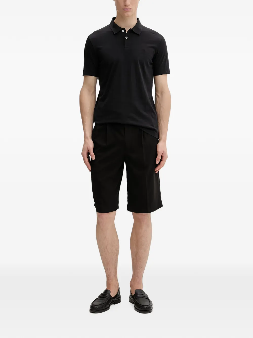 Marc O'Polo Poloshirt met geborduurd logo en textuur Zwart