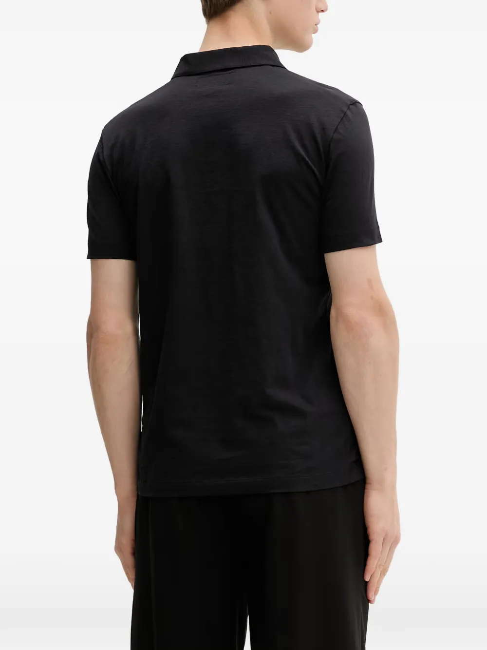 Marc O'Polo Poloshirt met geborduurd logo en textuur Zwart