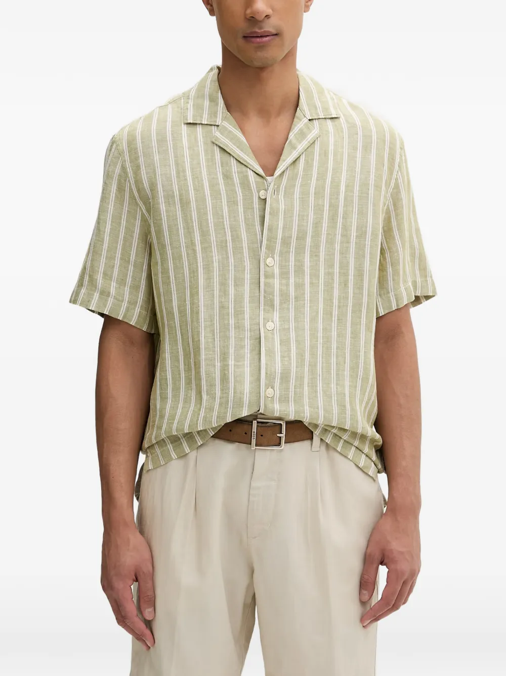 Marc O'Polo vertical-stripe short-sleeve shirt