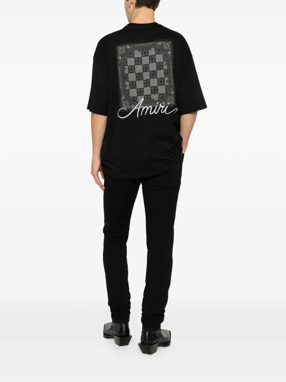 AMIRI T-shirt met geborduurd logo Zwart