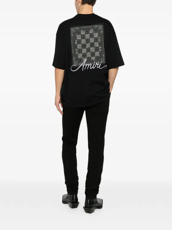 AMIRI バンダナプリント Tシャツ | ブラック | FARFETCH JP