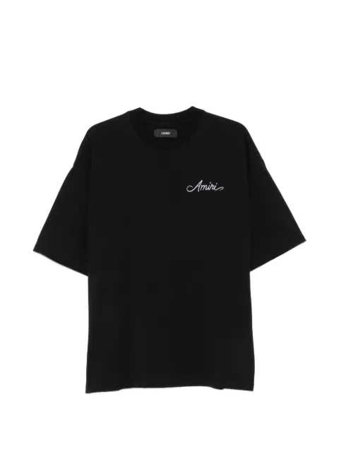 AMIRI camiseta con logo bordado y estampado bandana