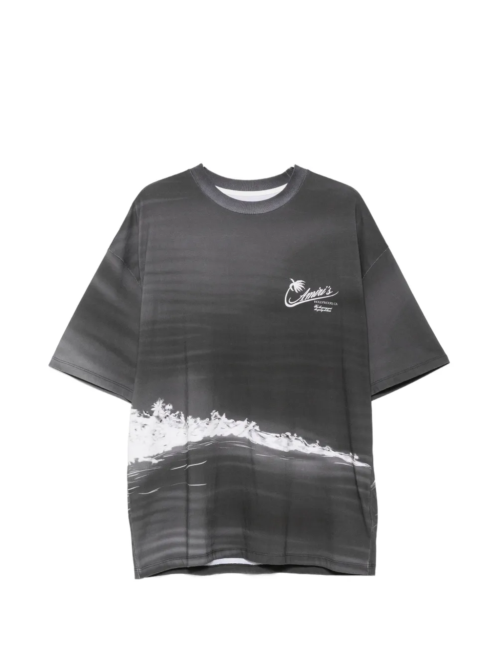 AMIRI palm tree-print T-shirt - Grigio