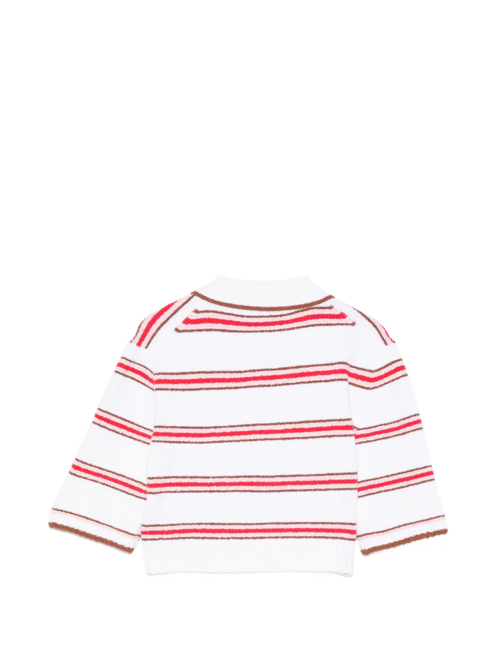 AMIRI Gestreepte polotop met geborduurd logo Wit