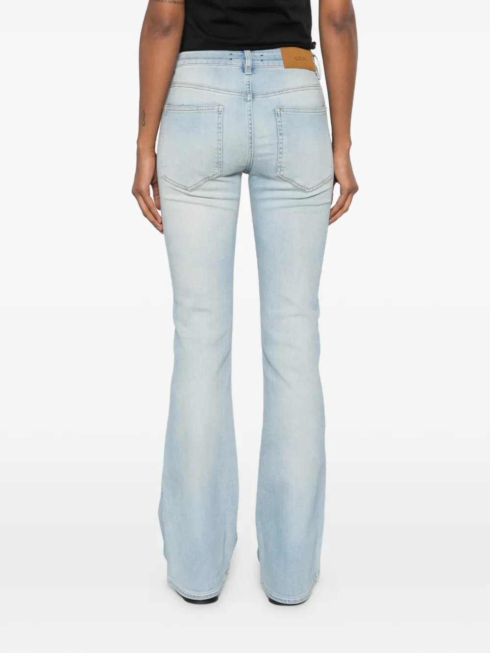 AMIRI Flared jeans met logobedel Blauw