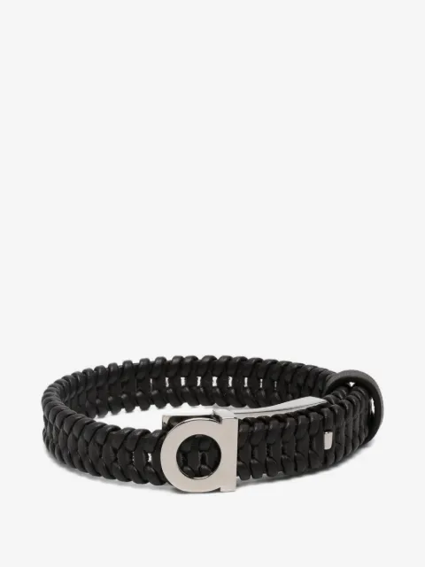Ferragamo Gancini braided leather bracelet