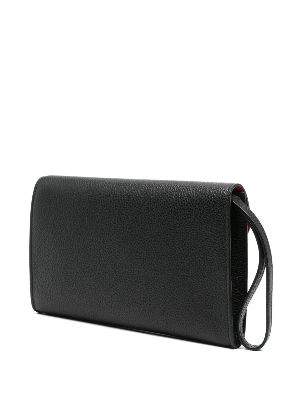 Ferragamo Dubbele gancini leren clutch Zwart