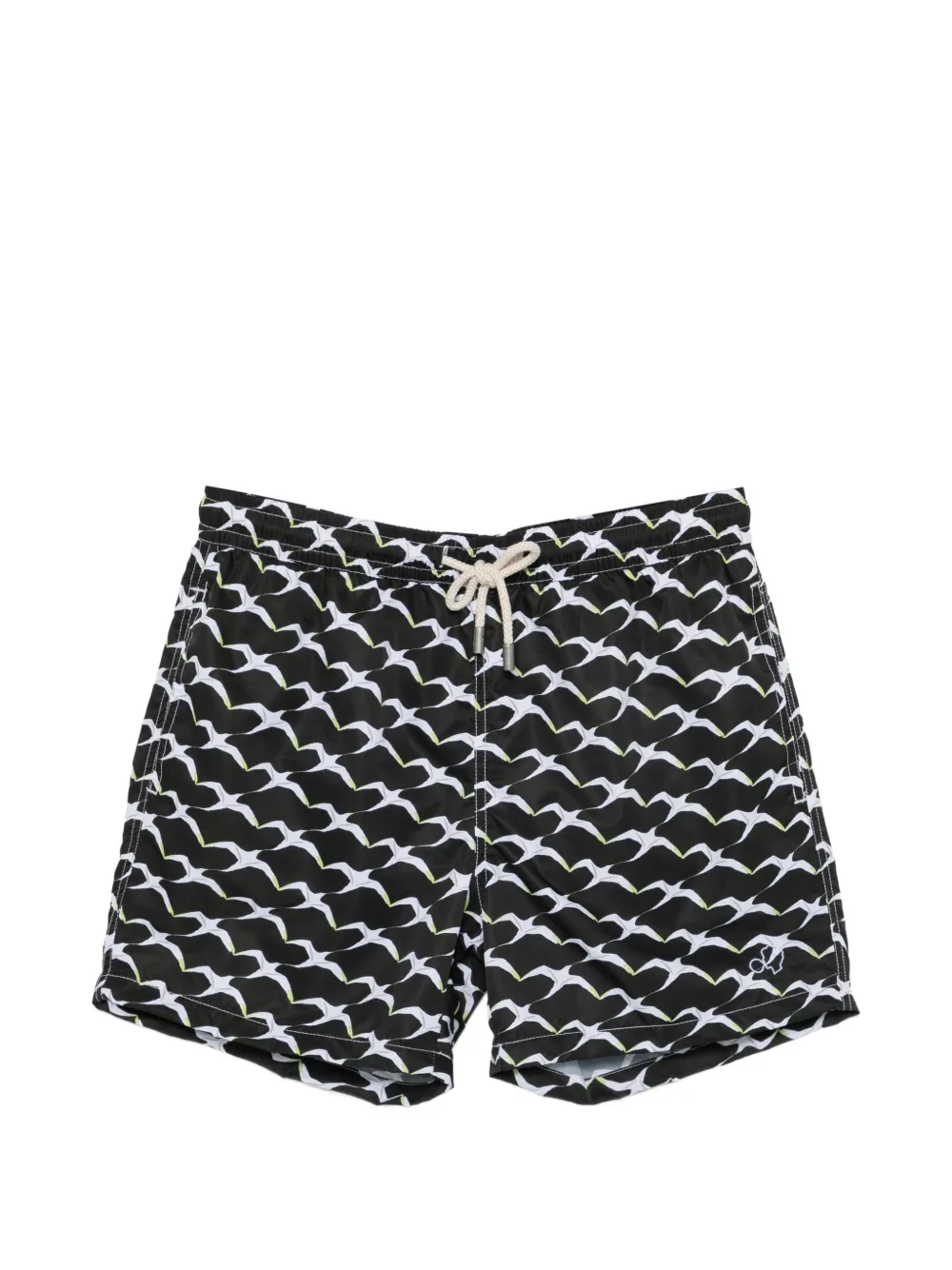 Arrels Barcelona bird-print swim shorts - Nero