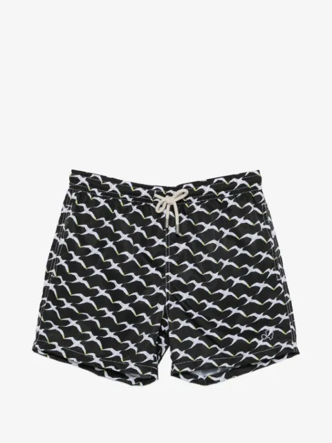 Arrels Barcelona bird-print swim shorts