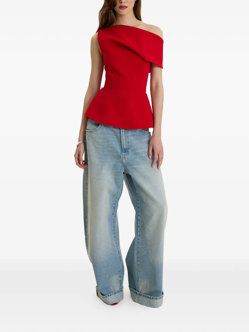  Moos Studio Top Edit Con Hombros Descubiertos - Rojo 