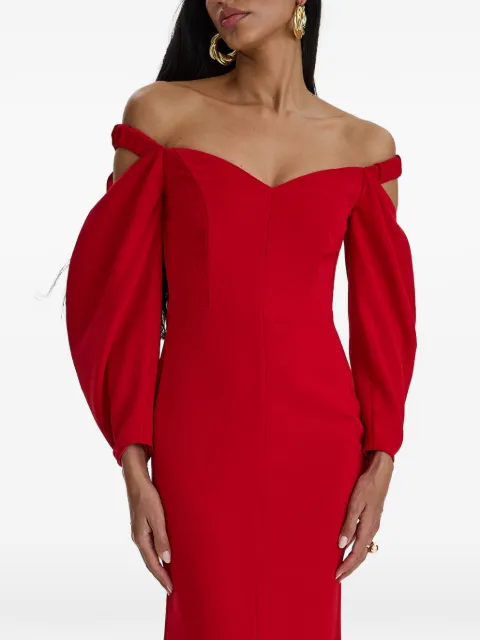 MOOS STUDIO Tulip off-shoulder puff-sleeve gown