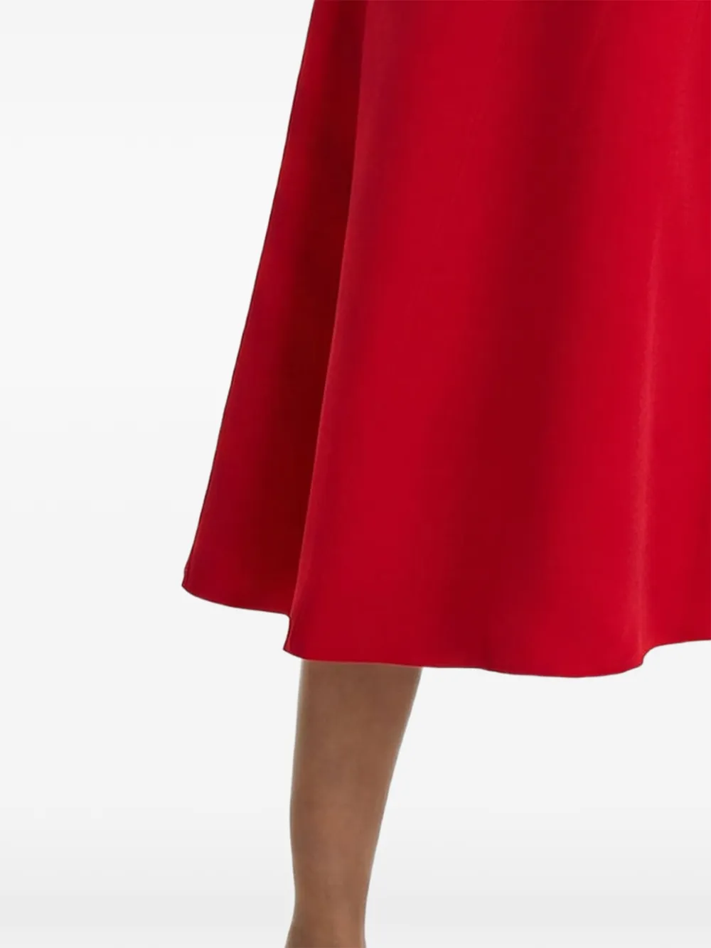 MOOS STUDIO Off-shoulder midi-jurk Rood