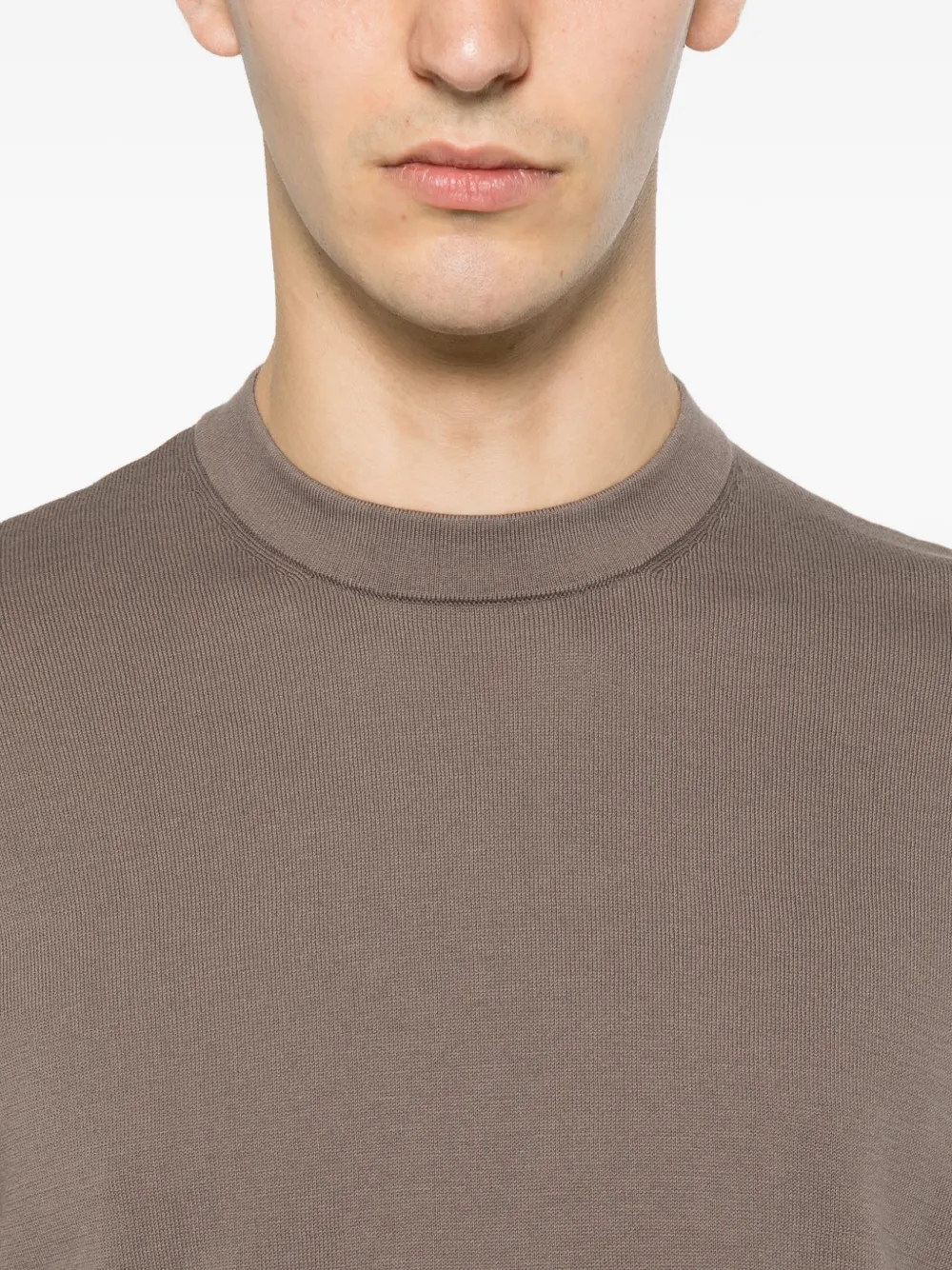 Hevo T-shirt met ronde hals Beige