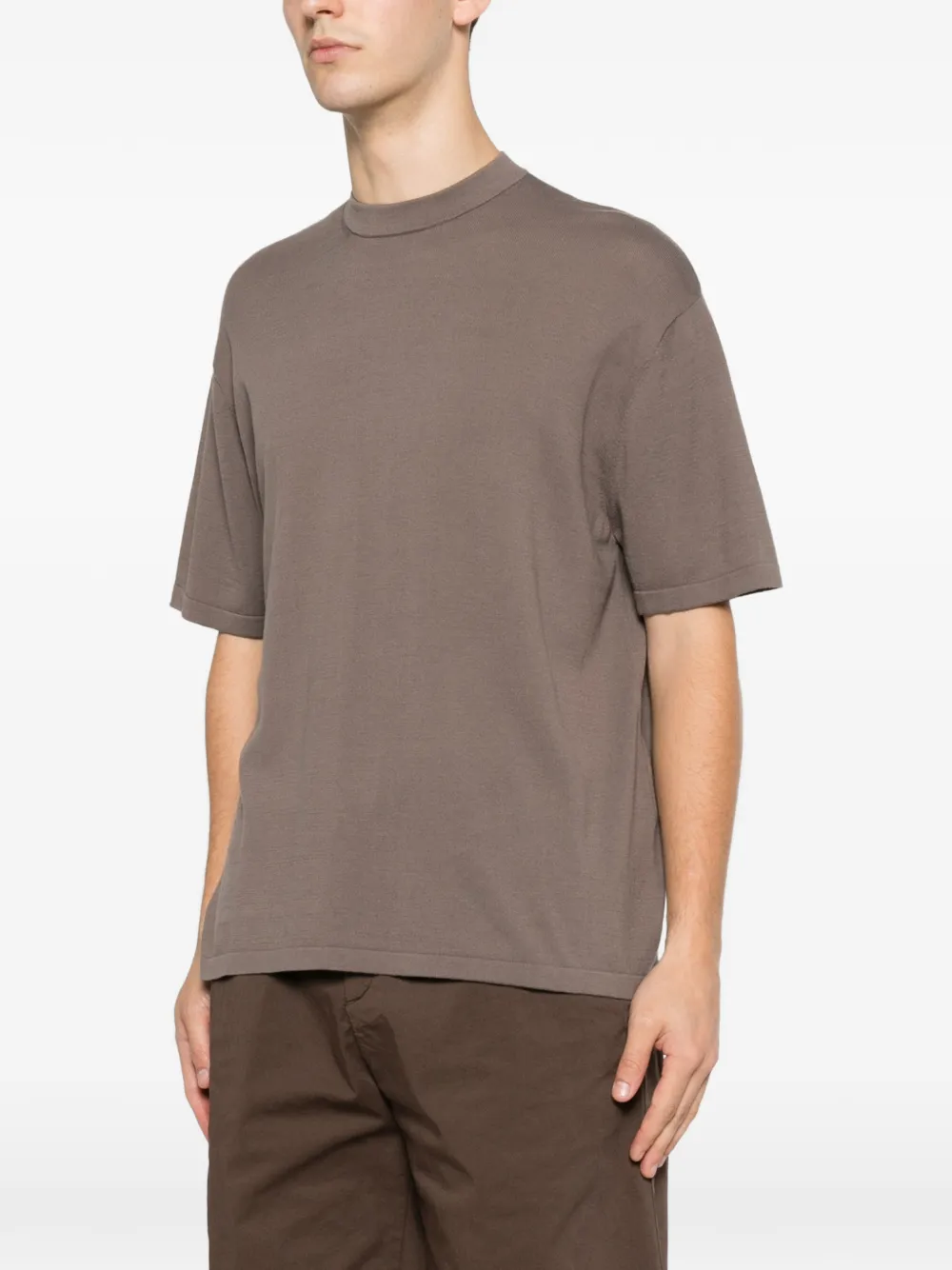 Hevo T-shirt met ronde hals Beige