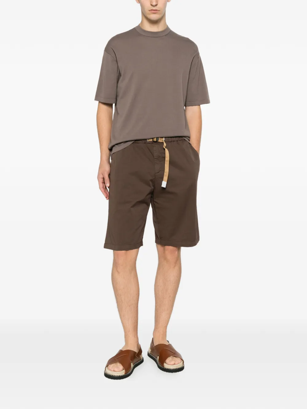 Hevo T-shirt met ronde hals Beige