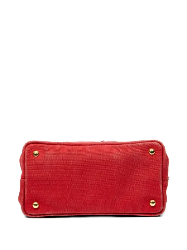 Prada Pre-Owned Canapa ハンドバッグ S | レッド | FARFETCH JP