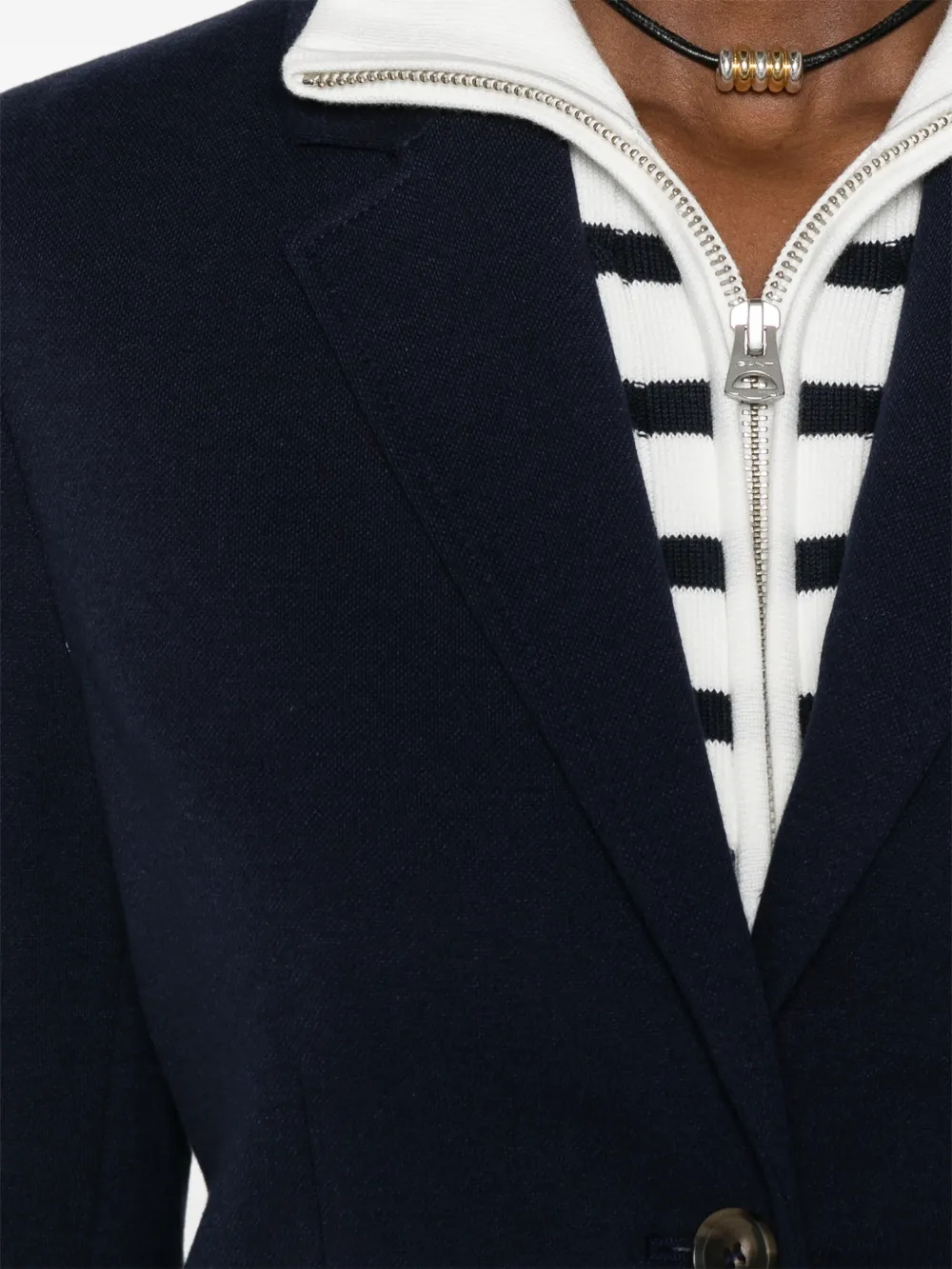 Gant Blazer met enkele rij knopen en gekerfde revers Blauw