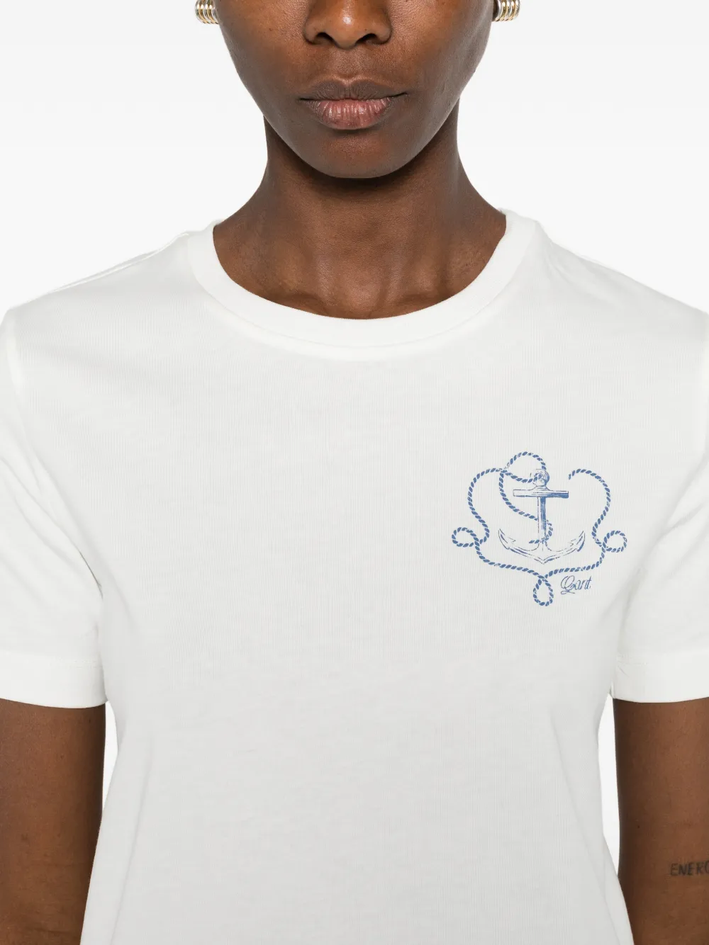 Gant T-shirt met print Wit