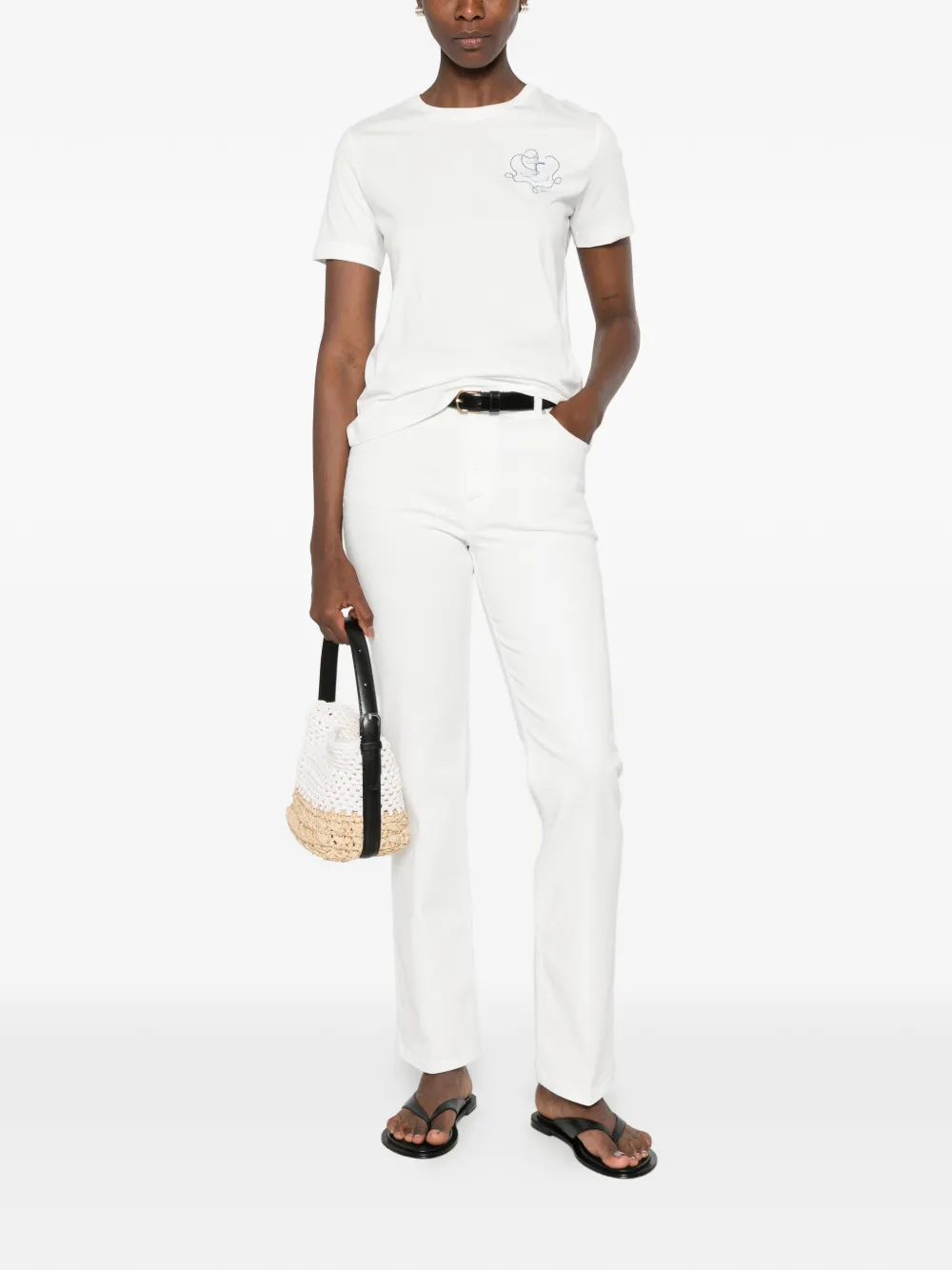 Gant T-shirt met print Wit