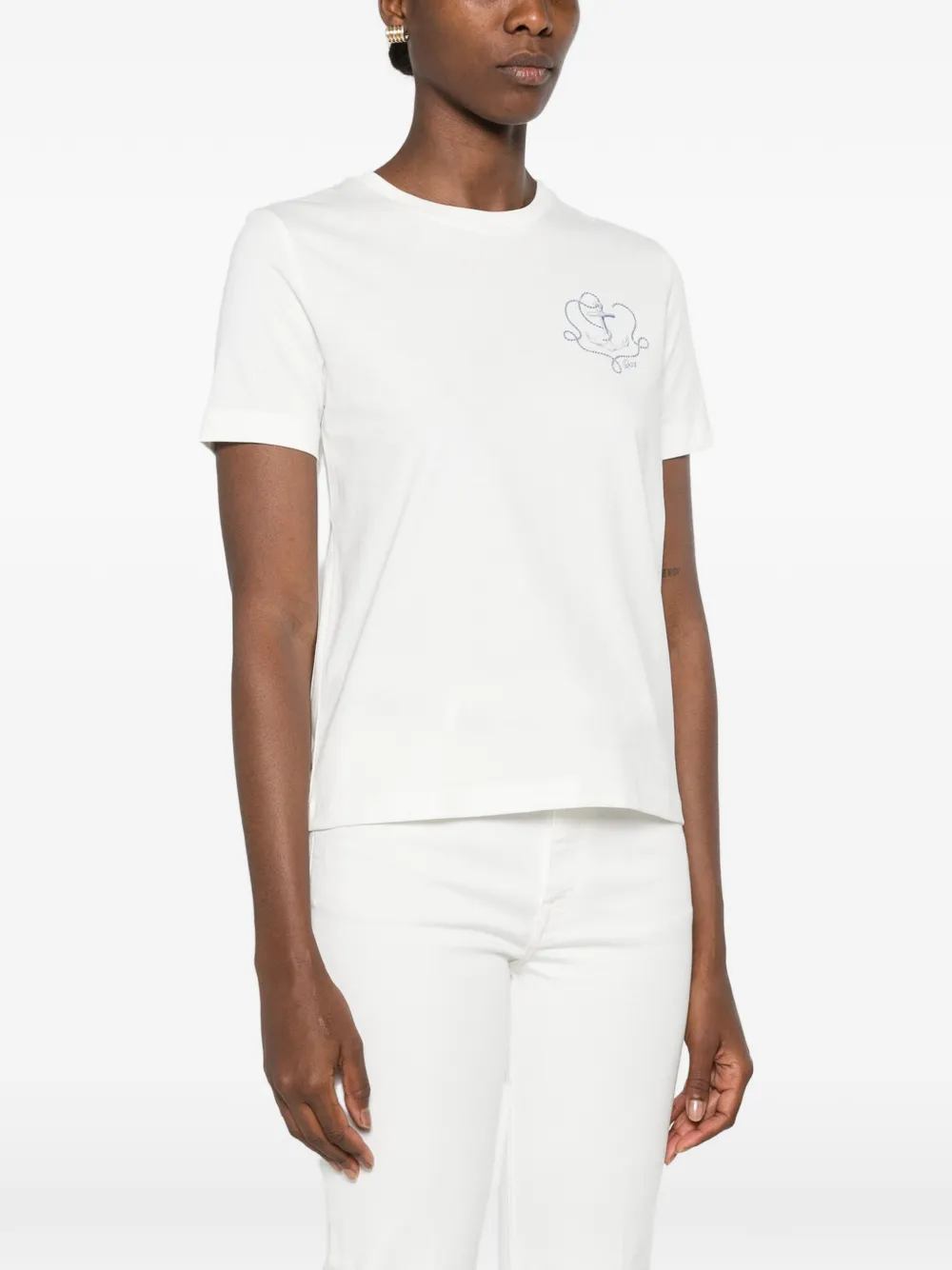 Gant T-shirt met print Wit