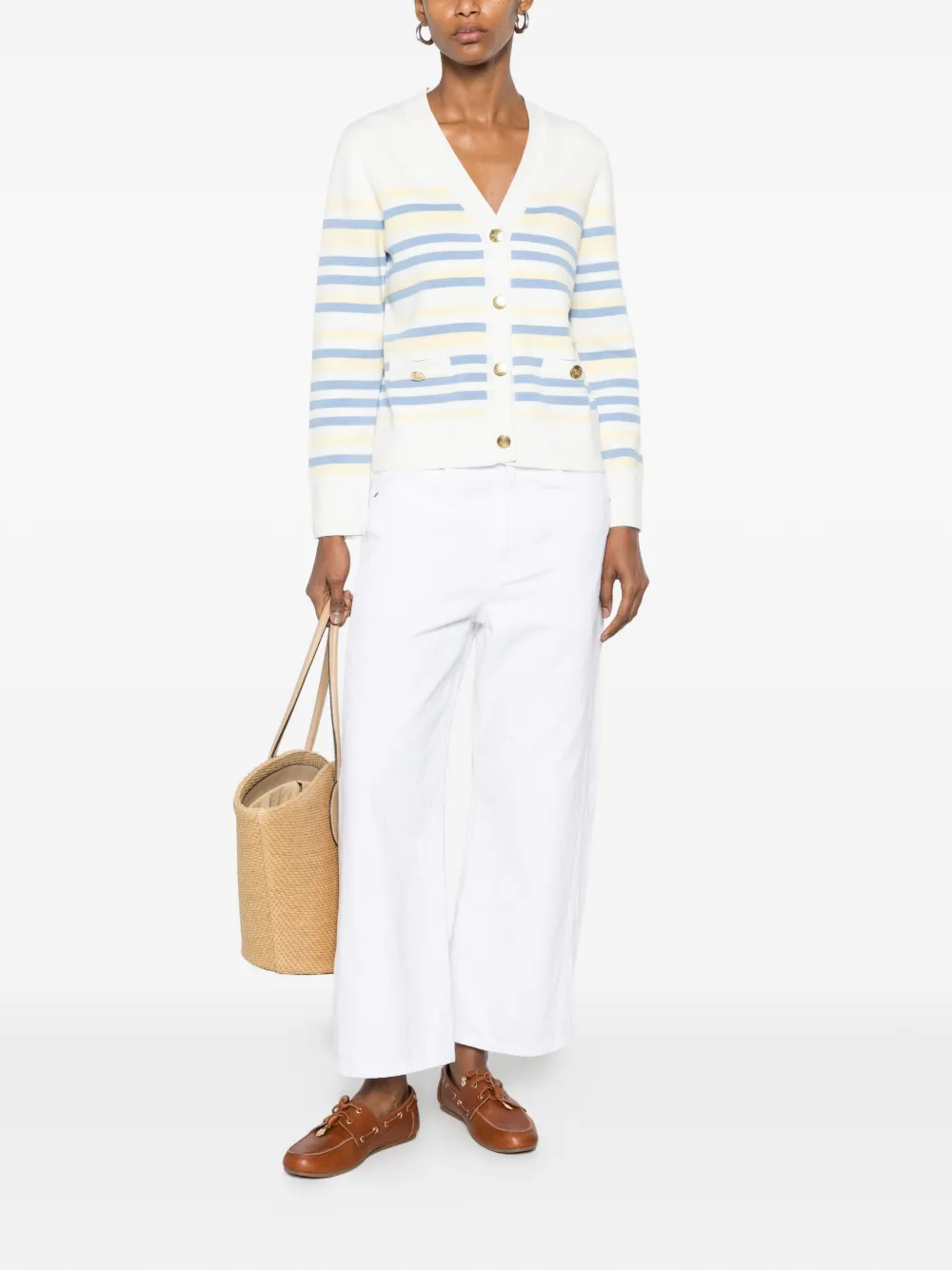 Gant Gestreept vest Wit