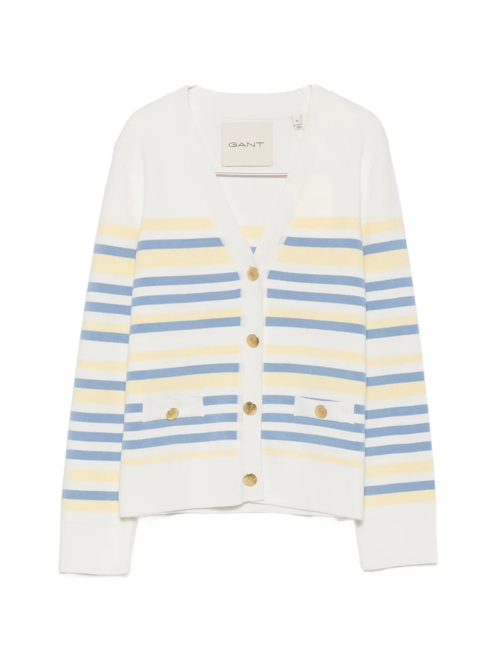 Gant striped button-up cardigan - Bianco