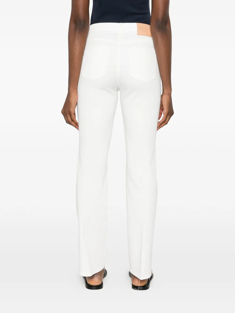 Gant Jeans met logopatch Wit