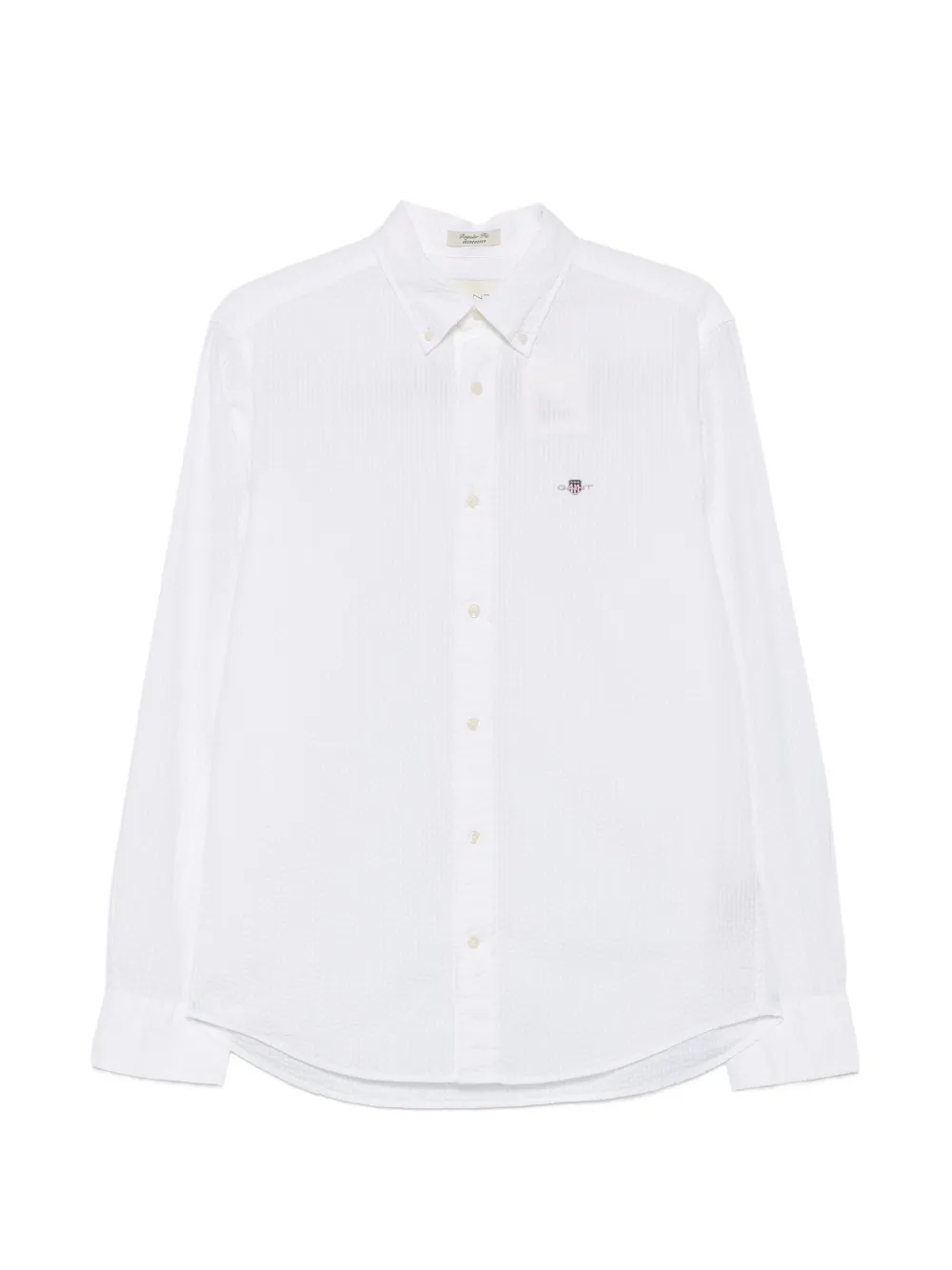 Gant seersucker button-fastening shirt - Bianco