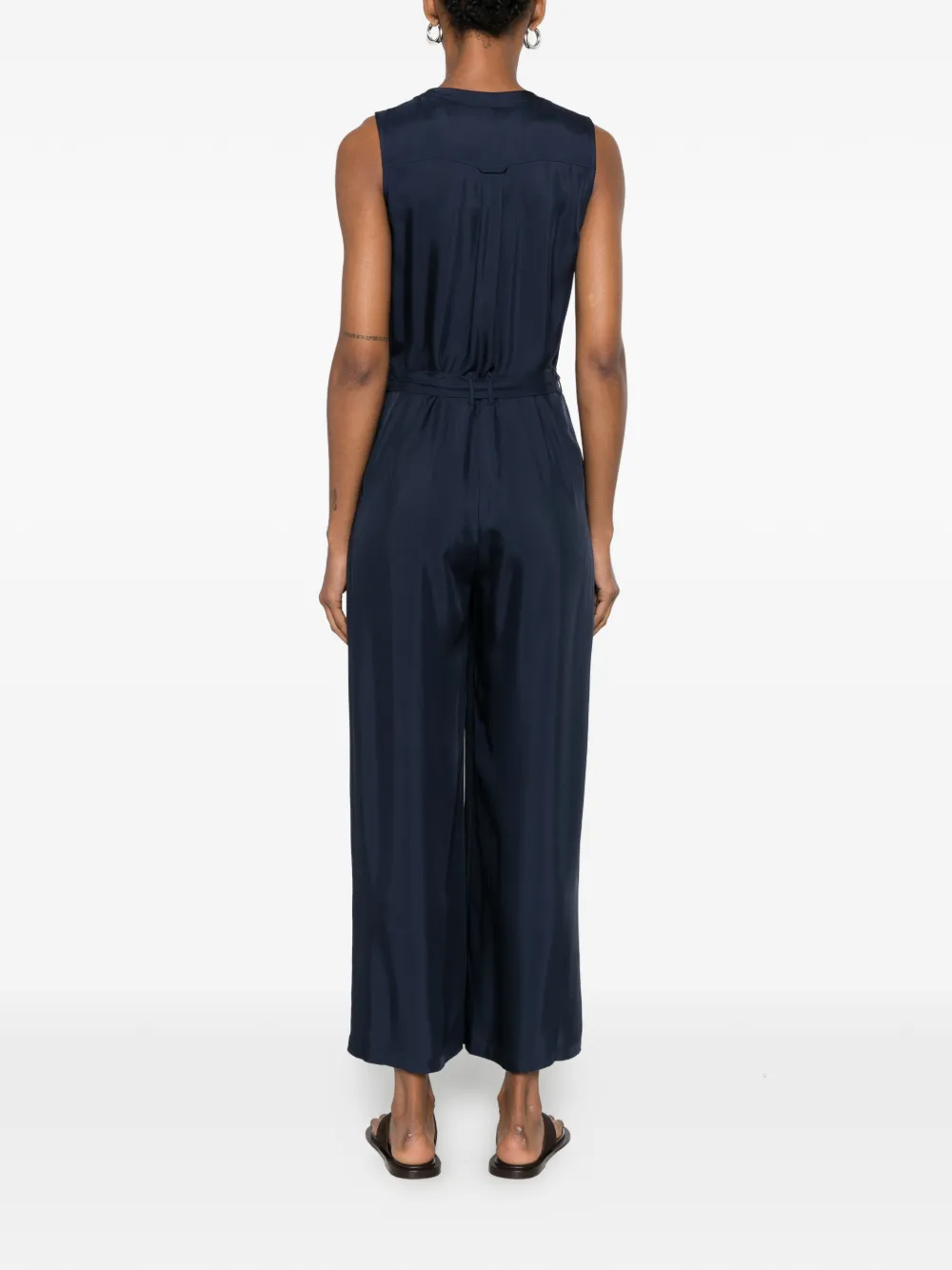 Gant Mouwloze jumpsuit met ceintuur Blauw