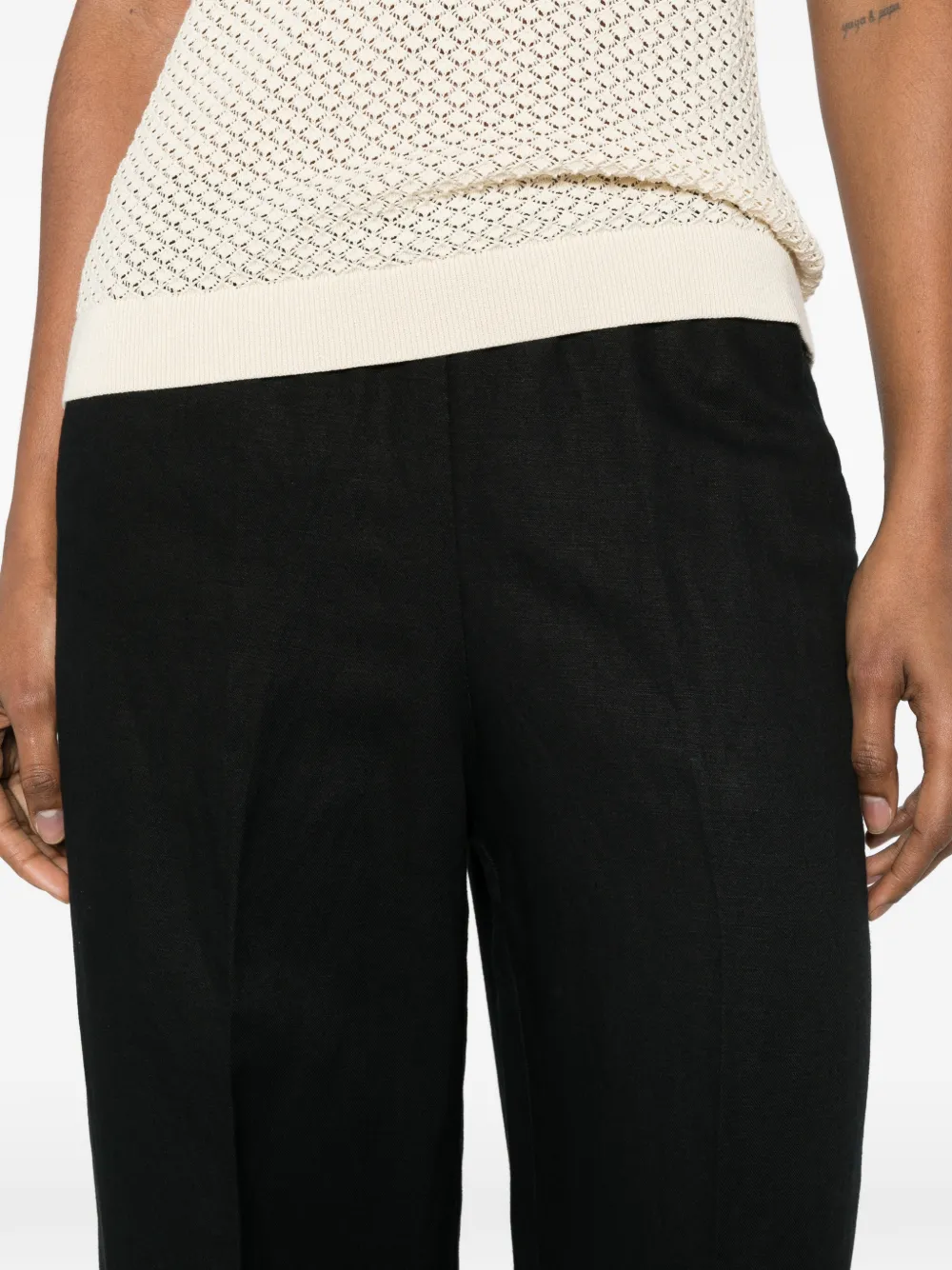 Gant Broek met elastische tailleband Zwart